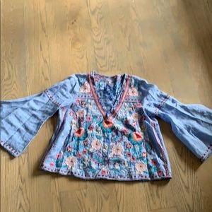 Johnny was embroidered top